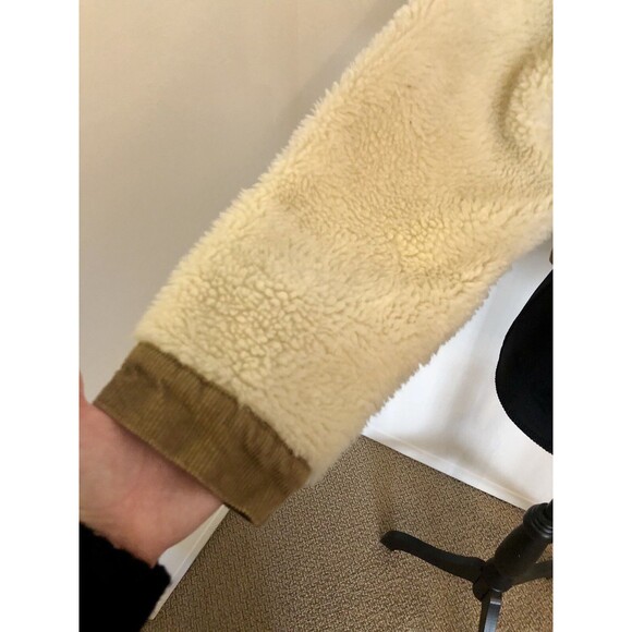 Nasty Gal Tan Khaki Corduroy Sherpa Crop Jacket Size 10 Medium NEW - Picture 4 of 7